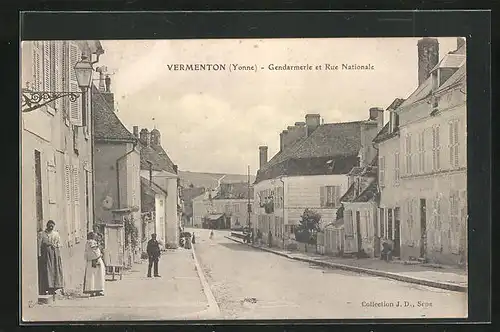 AK Vermenton, Gendarmerie et Rue Nationale