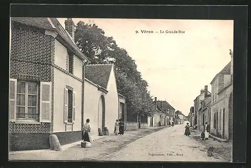 AK Véron, La Grande-Rue