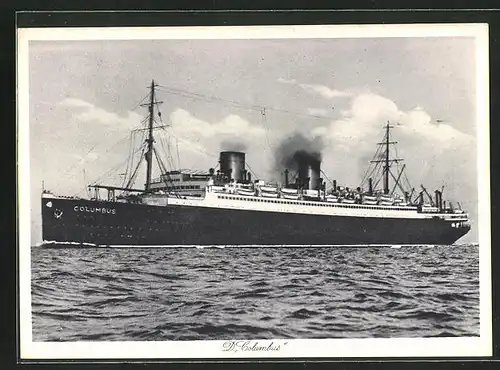 AK D. Columbus - Dampfer des Nordd. Lloyd Bremen - Passagierschiff