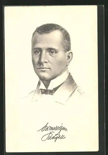 AK Portrait von Kapitänleutnant Otto Weddigen