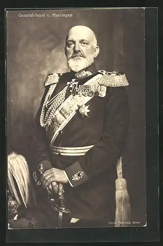 AK Generaloberst von Heeringen in Heerführer-Uniform