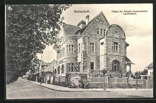 AK Ballenstedt, Filiale der Anhalt.-Dessauischen Landesbank