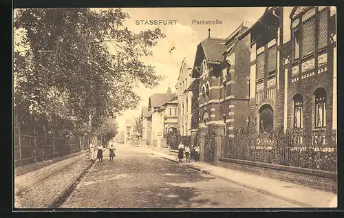 AK Stassfurt, Parkstrasse mit Villen