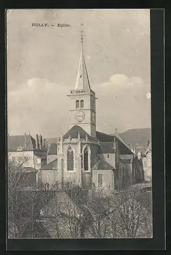 AK Rully, Eglise, Blick zur Kirche