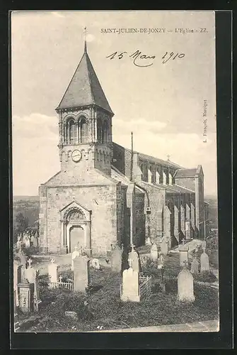 AK Saint-Julien-de-Jonzy, L`Eglise, Kirche