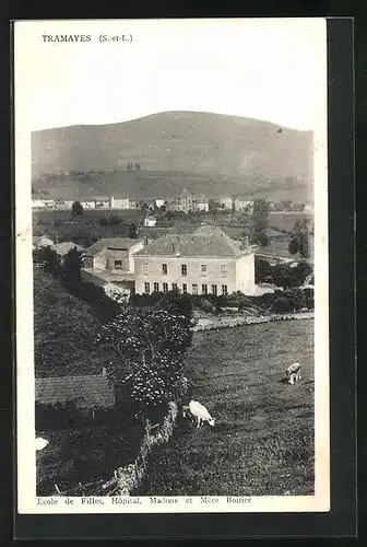 AK Tramayes, ecole de Filles, Hopital, Madone et Mere Boitier