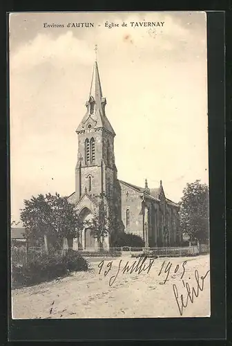 AK Tavernay, Eglise, Blick zur Kirche