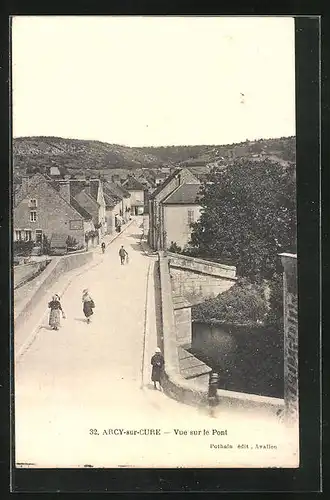 AK Arcy-sur-Cure, Vue sur le Pont