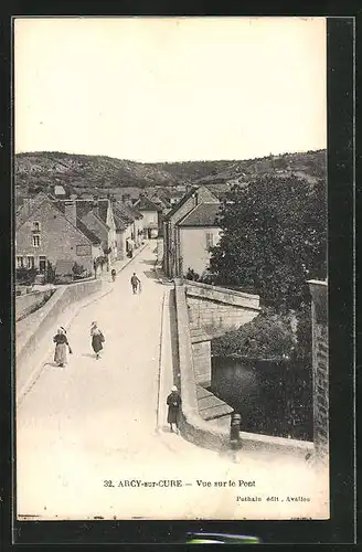 AK Arcy-sur-Cure, Vue sur le Pont