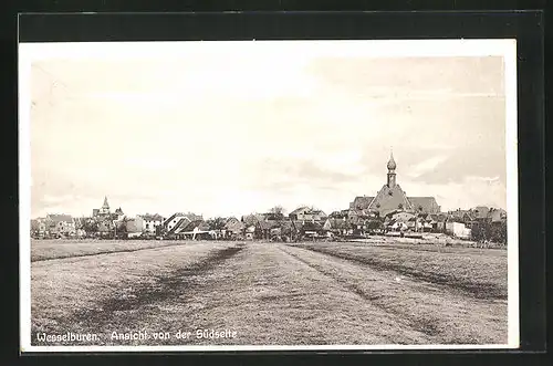 AK Wesselburen, Panoramablick von Süden