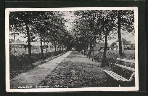 AK Wesselburen, Blick in den Grünen Weg