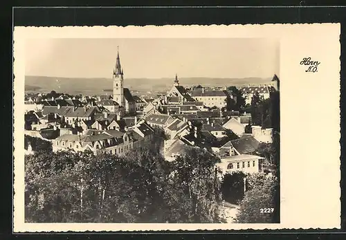 AK Horn, Panoramablick aus der Vogelschau