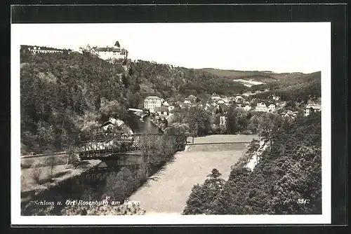 AK Rosenburg am Kamp, Panorama mit Schloss