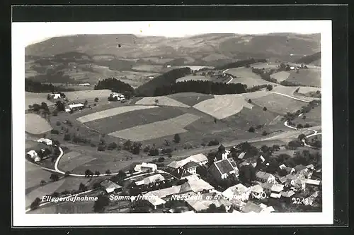 AK Neustadtl / Donau, Fliegeraufnahme des Ortes