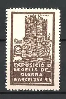 Künstler-Reklamemarke Tubau, Barcelona, Exposicio de Segells de Guerra 1916, Cordoba