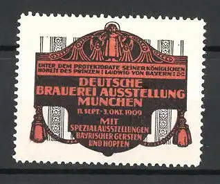 Reklamemarke München, Deutsche Brauerei-Ausstellung 1909
