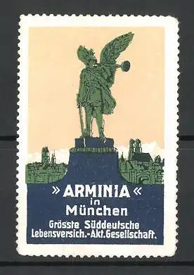 Reklamemarke ARMINIA grösste Süddeutsche Lebensversicherungs AG München, Denkmal