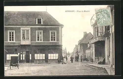 AK Appoigny, Place du Marche