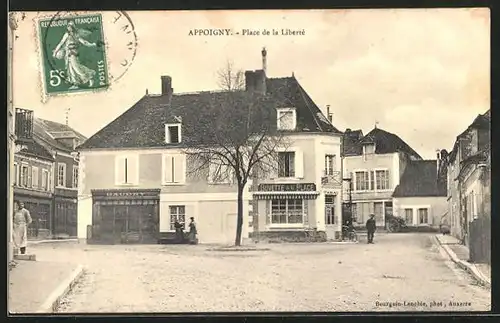 AK Appoigny, Place de la Liberte, Buvette de la Place