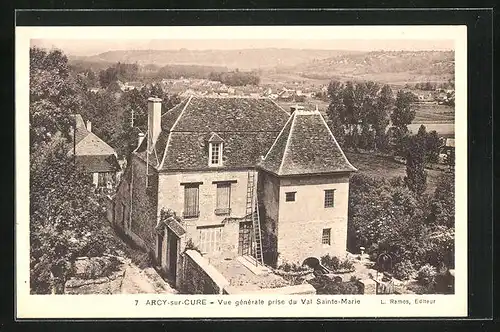 AK Arcy-sur-Cure, Vue generale prise du Val Sainte-Marie