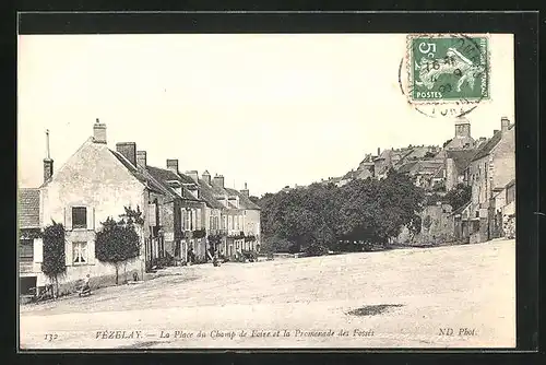 AK Vezelay, La Place du Champ de Foire et la Promenade des Fosses