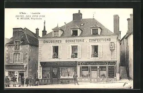 AK L`Isle-sur-Serein, Hotel des Epis D`Or M. Muller, Proprietaire