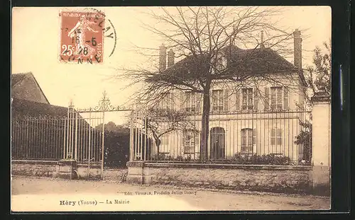 AK Hery, La Mairie, Aussenansicht