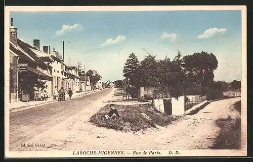 AK Laroche-Migennes, Rue de Paris