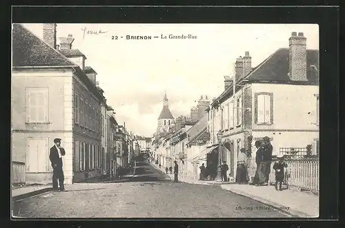 AK Brienon, La Grande Rue