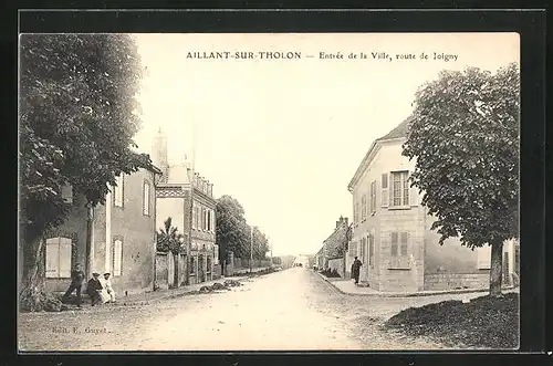 AK Aillant-sur-Tholon, Entree de la Ville, Route de Joigny