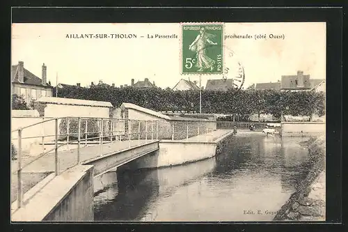 AK Aillant-sur-Tholon, La Passerelle, Promenades
