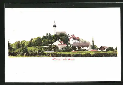 AK Andechs, Ansicht vom Kloster Andechs