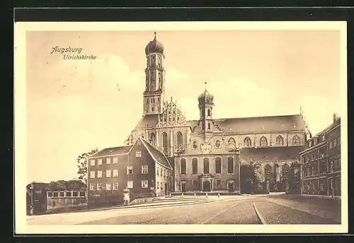 AK Augsburg, Vor der Ulrichskirche