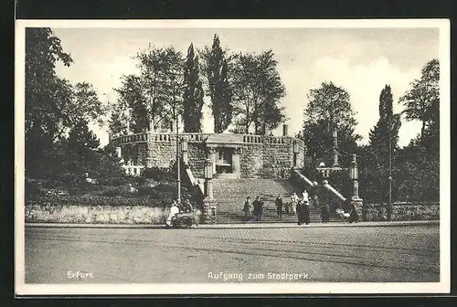 AK Erfurt, Aufgang zum Stadtpark