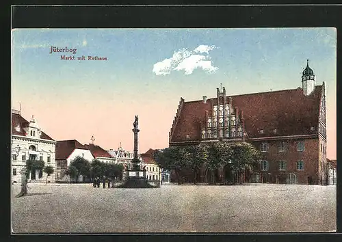 AK Jüterbog, Marktpartie mit dem Rathaus