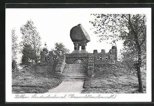 AK Meldorf, am Dithm. Landesdenkmal Dusenddüwelswarf