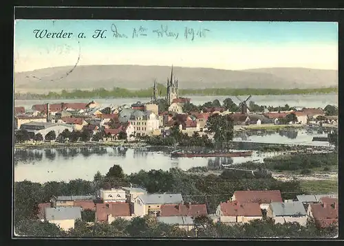 AK Werder a.d.H., Blick über die Stadt zum Dom