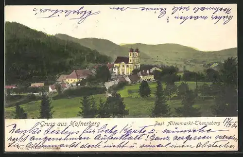 AK Nöstach-Hafnerberg, Ortsansicht mit Kirche