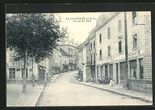 AK La Clayette, la rue du Pont