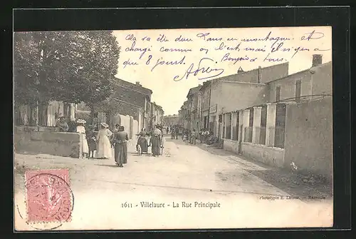 AK Villelaure, La Rue Principale