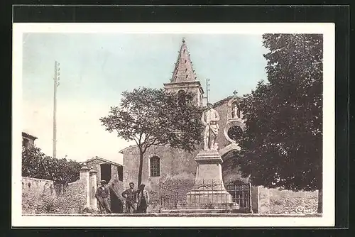 AK Cabrieres-d`Aignon, Le Monument et l`Eglise