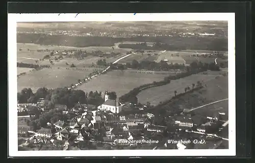 AK Wimsbach, Fliegeraufnahme des Ortes