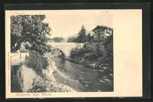 AK Meran, Idylle am Steinerner Steg