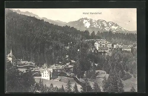 AK Mendelpass, Gesamtansicht mit Hotel Mendelhof