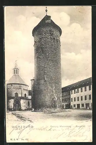 AK Würzburg, Festung Marienberg, Burgfried