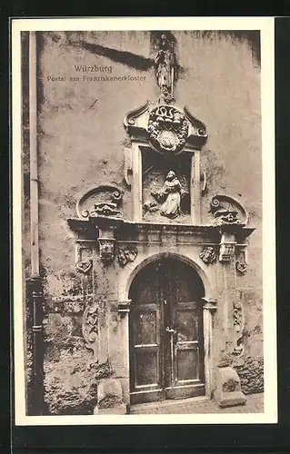 AK Würzburg, Portal am Franziskanerkloster