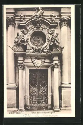 AK Würzburg, Portal der Schönbornkapelle