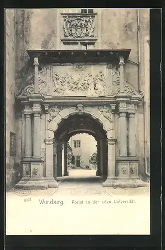 AK Würzburg, Portal an der alten Universität