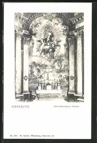 AK Würzburg, Schönbornkapelle, Innenansicht