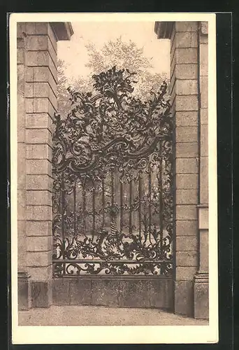 AK Würzburg, Kunstgitter am königlichen Hofgarten